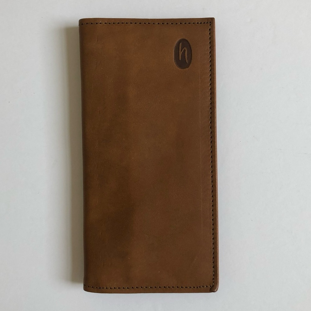 HARTMANN VINTAGE 4700 MEMO CHECKBOOK COVER | TAN LEATHER | NEW OLD STOCK W/TAGS